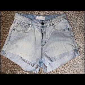 H & M Soft Denim High Waisted Jean Shorts women size 5